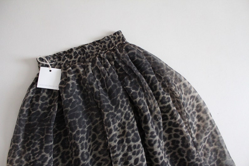 cheetah print skirt sheer animal print skirt full leopard skirt