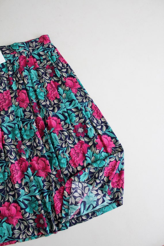 ivy floral skirt | pink and green floral skirt | … - image 2