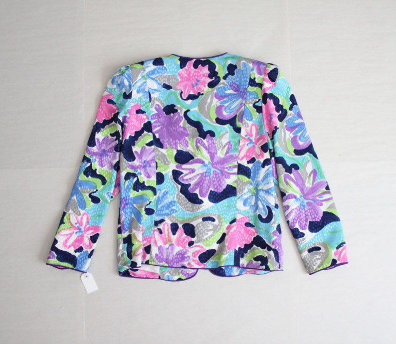 floral silk blazer  silk jacket  floral jacket