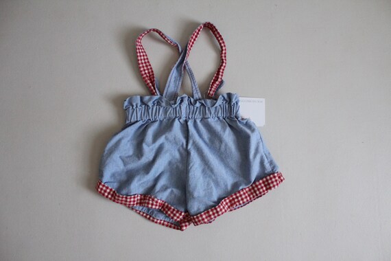 girl's suspender shorts | 3T ruffle shorts | red … - image 4