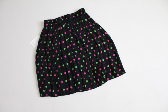 polka dot skirt | black dot skirt | short pleated… - image 3