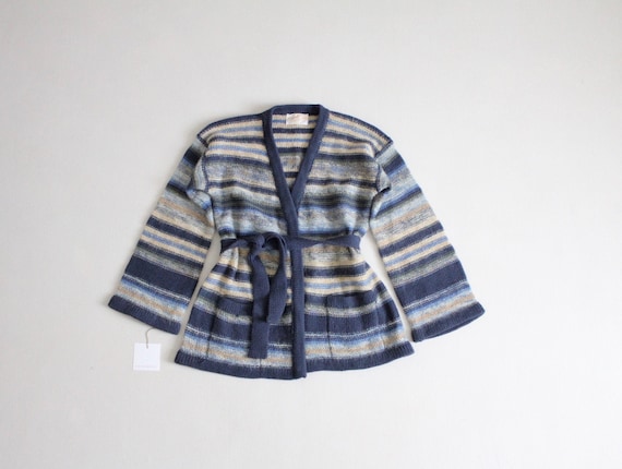 striped mohair sweater | vintage 1970s sweater | b