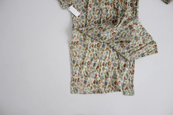 indian floral tunic | floral gauze top | 70s flor… - image 3