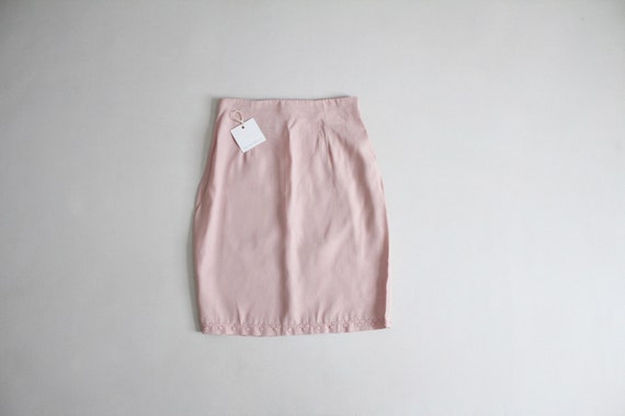 solid pink pencil skirt | 90s pencil skirt | pink… - image 2