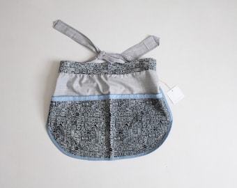vintage 1960s apron | blue mid century apron