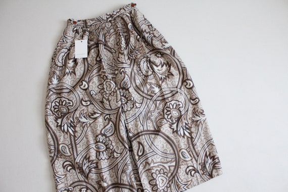 beige paisley skirt | paisley midi skirt | full p… - image 3