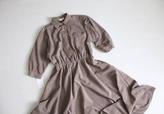 ultra suede dress | faux suede dress | taupe swing dress