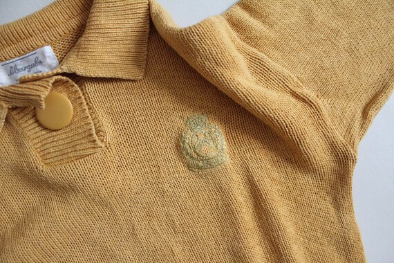 mustard yellow sweater | collared henley sweater … - image 5