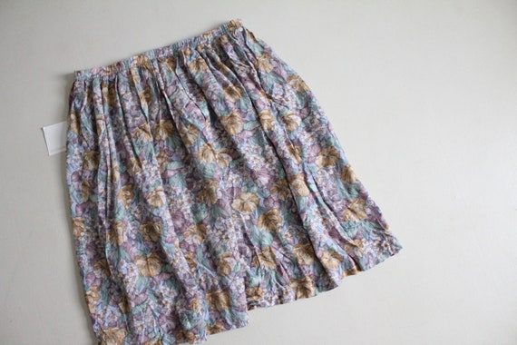 muted floral skirt | 1970's vintage skirt | full … - image 2