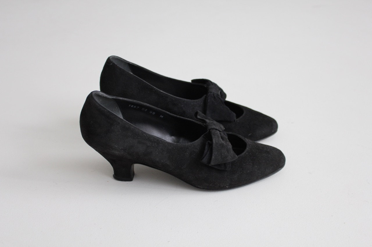 womens black heels with bow