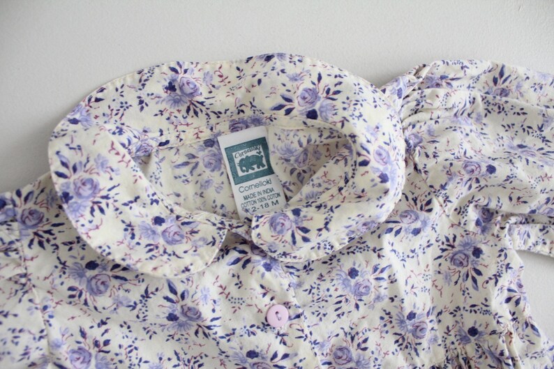 girls 12-18 months dress purple rose dress purple floral dress