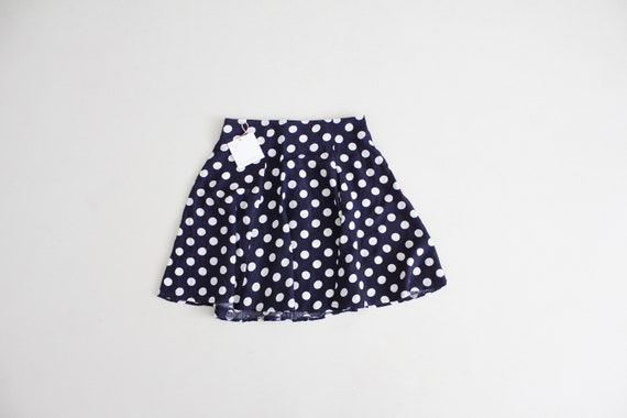 Polka dot mini skirt navy blue polka dot skirt full mini | Etsy