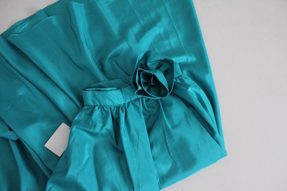 turquoise party skirt | full blue skirt | shiny m… - image 4