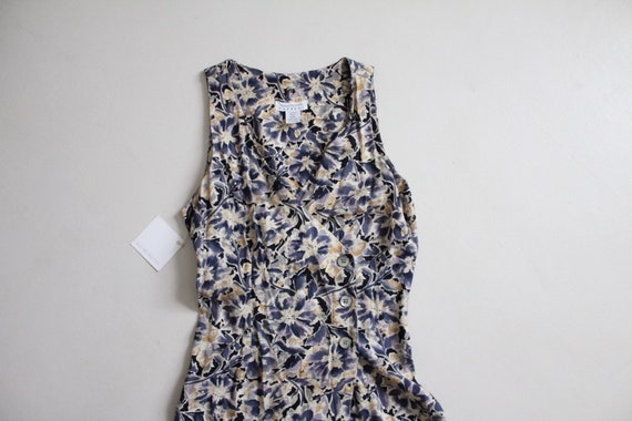 blue floral dress | 1990's floral dress | floral … - image 4