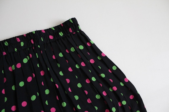 polka dot skirt | black dot skirt | short pleated… - image 2