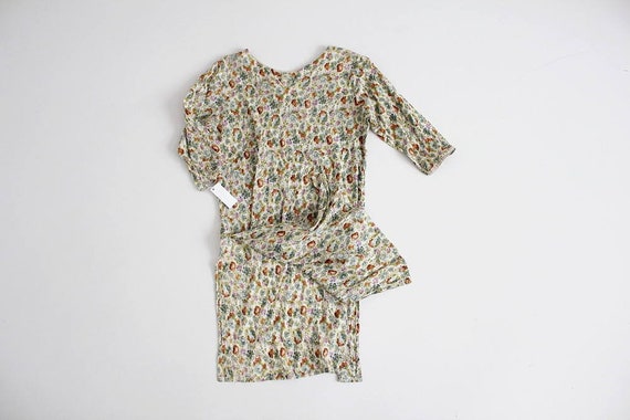 indian floral tunic | floral gauze top | 70s floral tunic