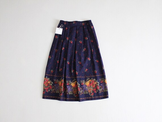 fruit print skirt | purple floral skirt | floral m