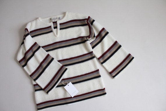 women's striped sweater | vintage 1970s sweater |… - image 2