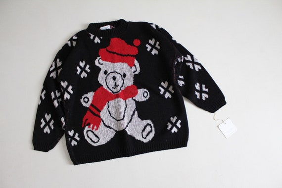 Christmas bear sweater | vintage Adele sweater | … - image 2