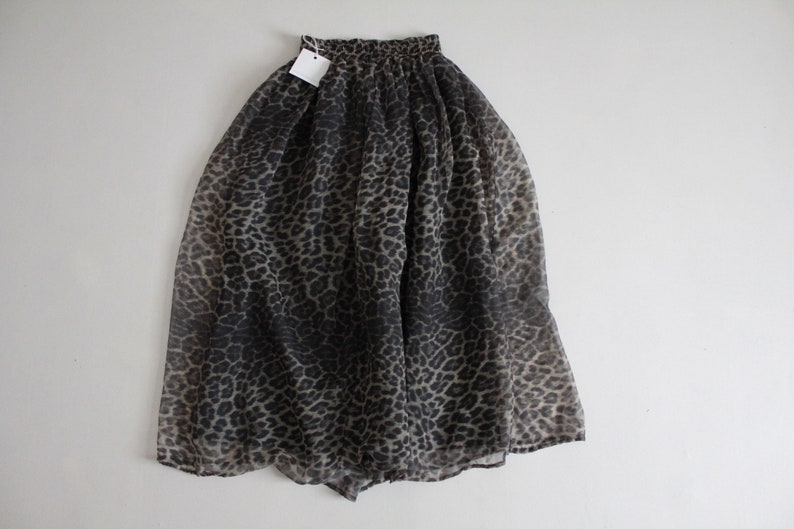 cheetah print skirt sheer animal print skirt full leopard skirt