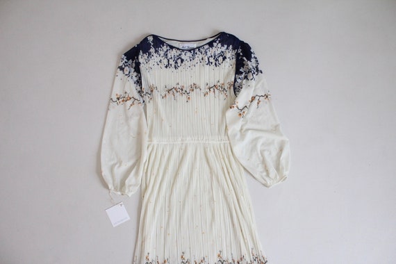 1970's Hal Ferman dress | micro pleat dress | blu… - image 3