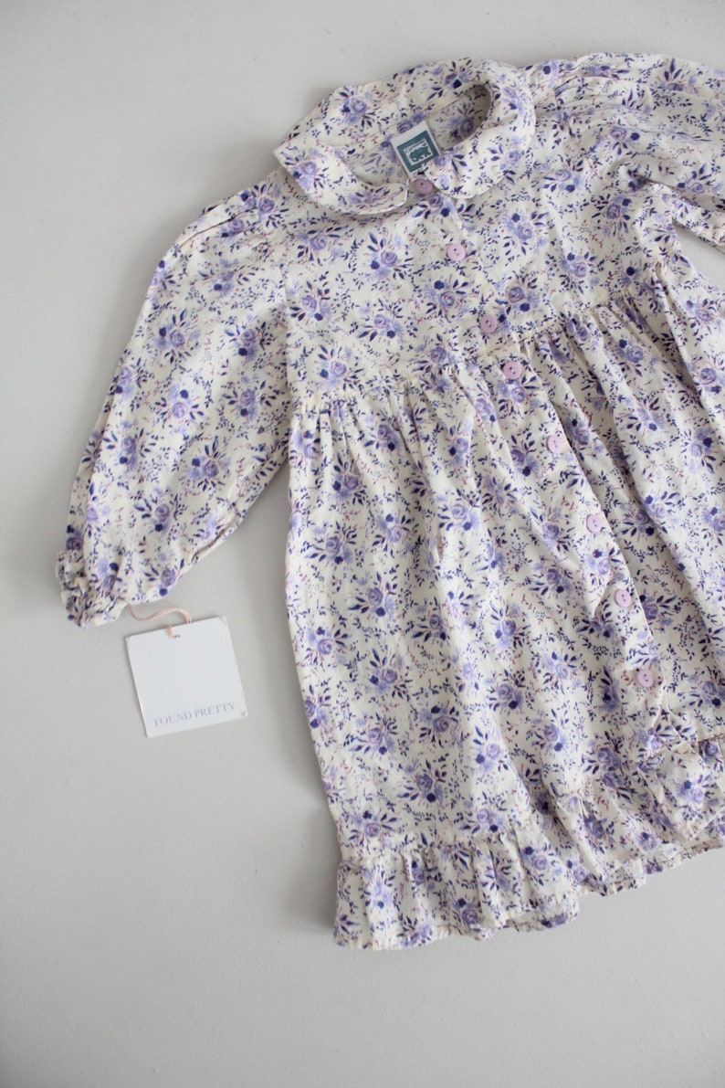 girls 12-18 months dress purple rose dress purple floral dress