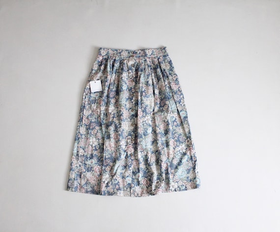 shabby floral skirt | blue floral skirt | country… - image 1