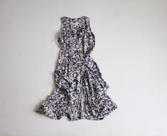 blue floral dress | 1990's floral dress | floral … - image 1