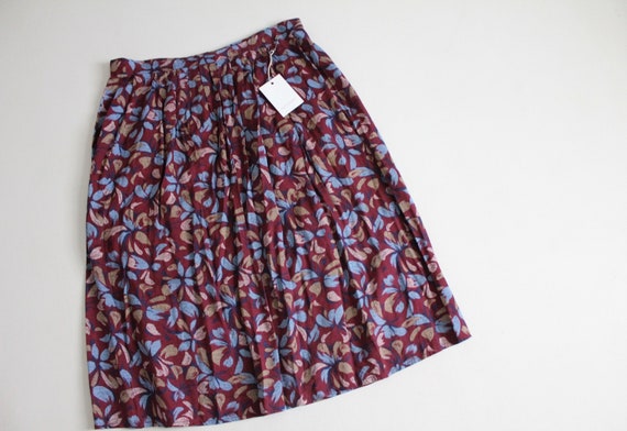 plum floral skirt | full floral skirt | purple fl… - image 2