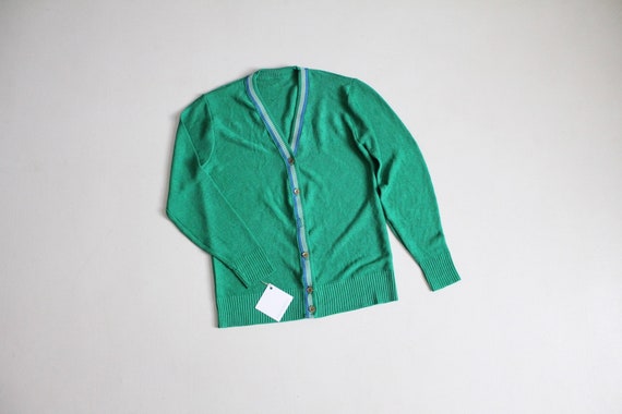 Kelly green cardigan | varsity sweater | preppy g… - image 3