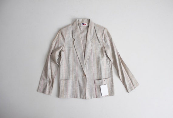 pastel stripe jacket | flax blazer | striped blaz… - image 1