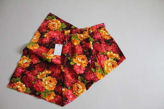 bright floral skirt | 1970s maxi dress | neon psy… - image 4