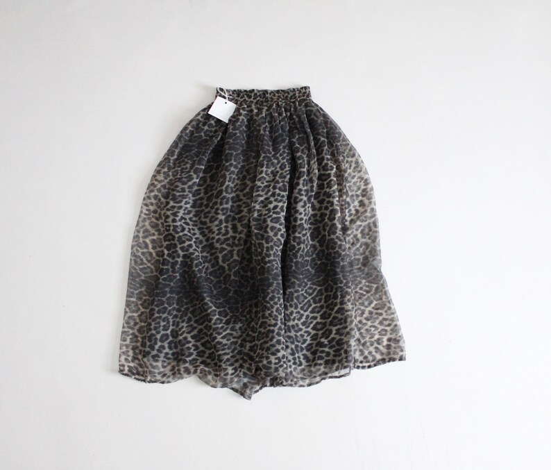cheetah print skirt sheer animal print skirt full leopard skirt