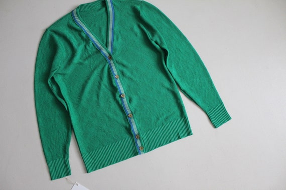 Kelly green cardigan | varsity sweater | preppy g… - image 1