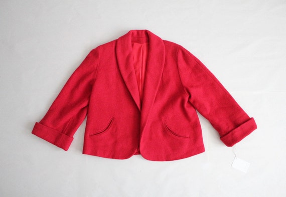 pink wool coat | 50s jacket | cropped coat