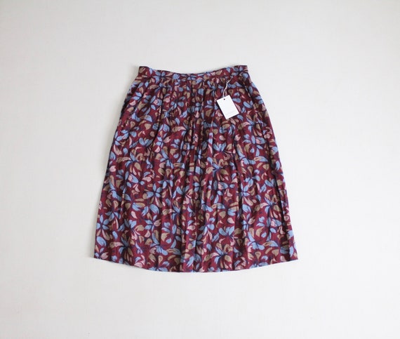 plum floral skirt | full floral skirt | purple fl… - image 1