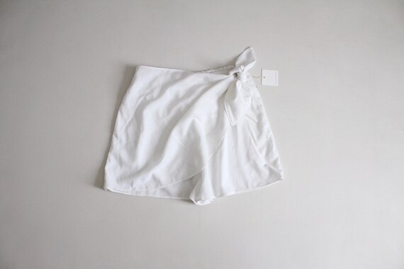 white wrap shorts | white skort | plus size skort
