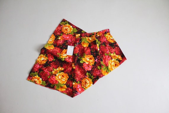 bright floral skirt | 1970s maxi dress | neon psy… - image 1