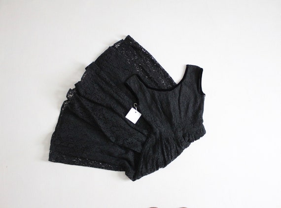 black lace dress | vintage 1950's dress | lace and