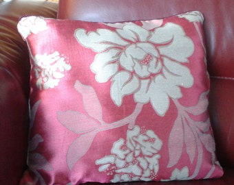 Retro Red floral cushion