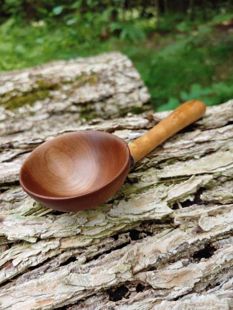 Handmade wood scoop Unique coffee scoop.