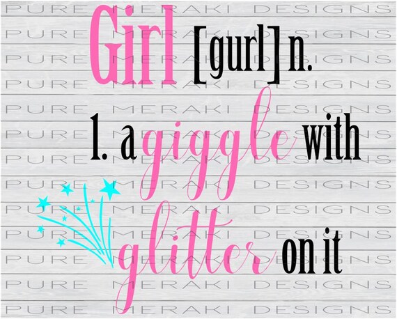 Download Girl Definition SVG Team Pink SVG A Giggle with Glitter SVG | Etsy
