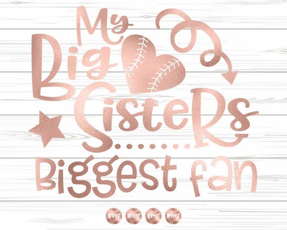 Softball Sister Svg Softball Brother Svg Biggest Fan Svg Etsy