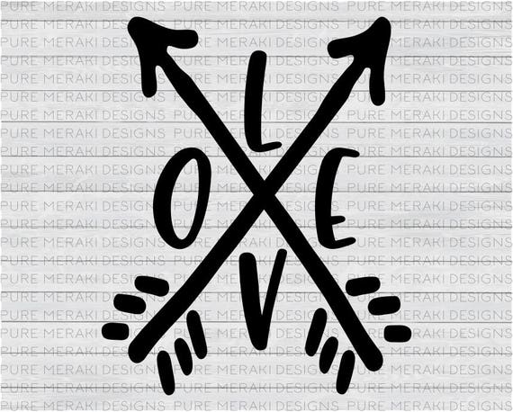 Download Items similar to Love SVG, Arrows SVG, Cricut Explore ...