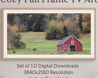 Gemütliche Herbst Kunst für Samsung Frame TV | Neutral Herbst Digital Art Bundle | TV Display Art Herunterladen | Warme Boho Wand Kunst für TV Rahmen