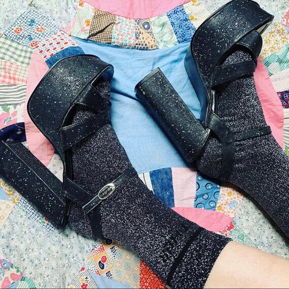 Vintage 90s / Y2K Glitter Platforms