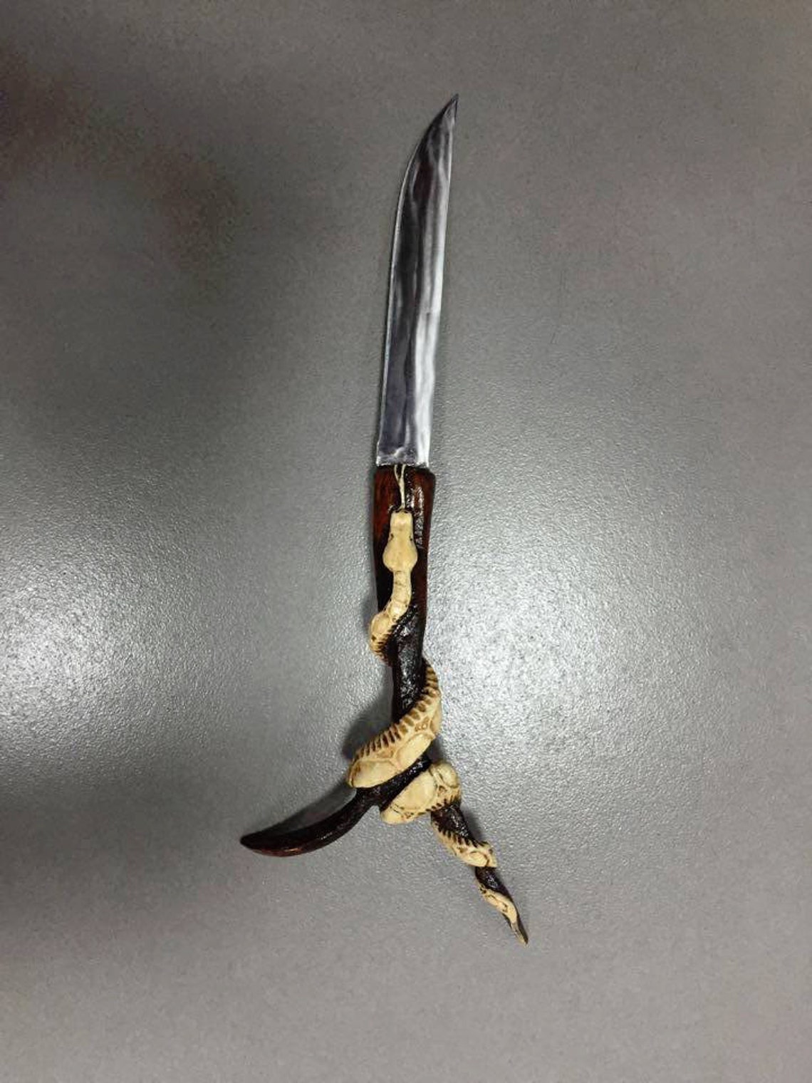 Original Knife of Bone With a Snake for Order Сollectible Etsy