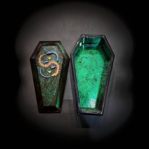 Decorative coffin. Jewelry organizer. Funny box. Box for storage. Little gift box.