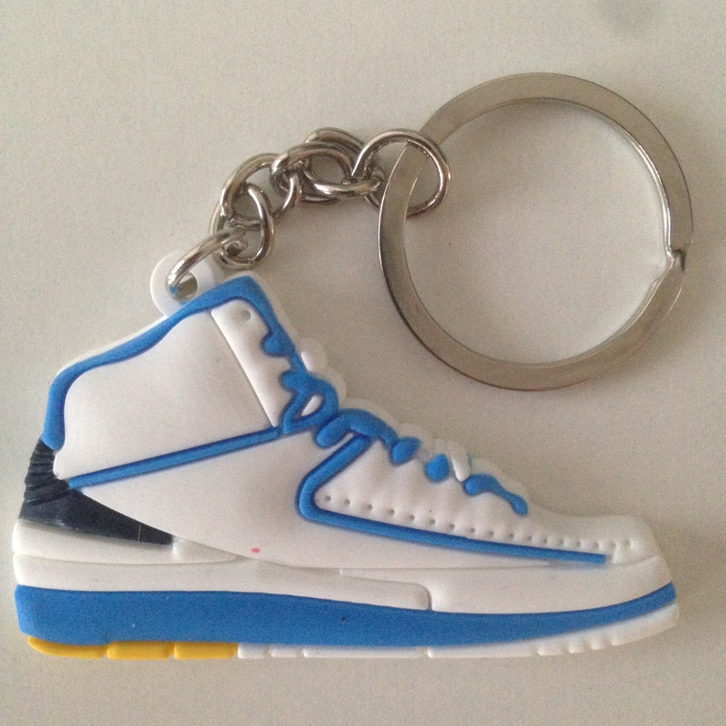 Jordan Keychain 2 II Carolina Keychain Etsy