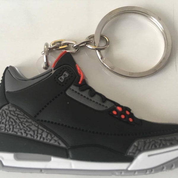 Jordan Schlüsselanhänger 3 III Black Cement Keychain